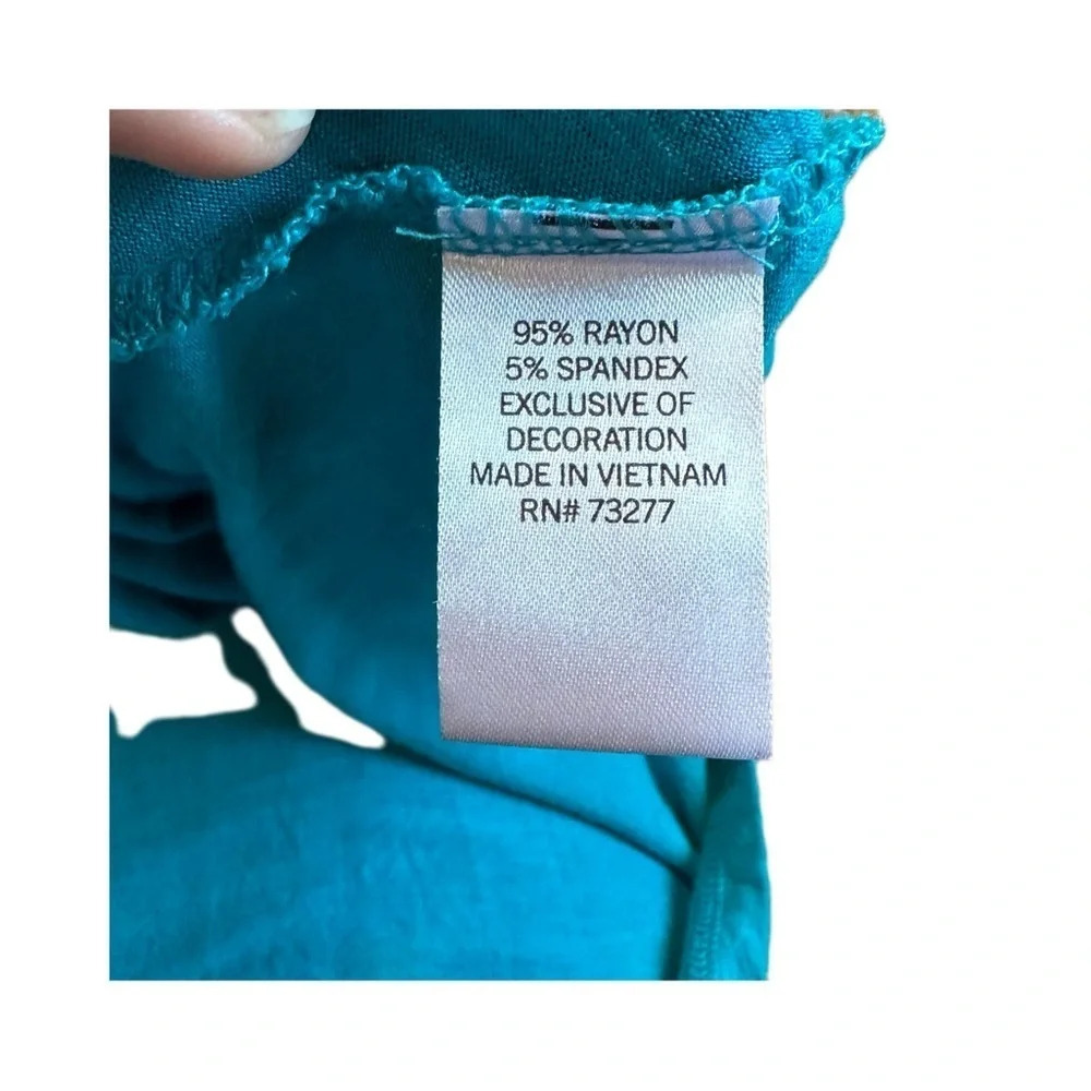 Apt. 9 Women's Large Teal Flowy Sleeveless Blouse​ - Picture 7 of 8